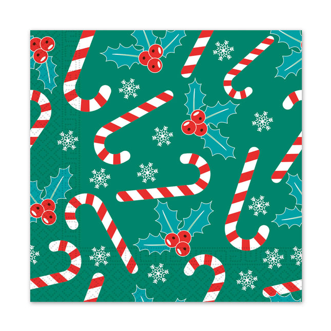 Dreilagige Papierservietten Dreilagige Papierservietten 33X33Cm Weihnachten Zuckerstangen 20Stk.