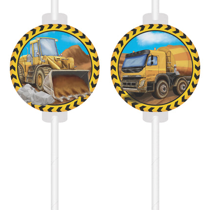 Construction Fsc Medallion Papier Trinkhalme 4St
