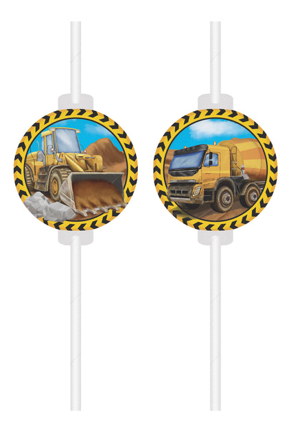 Construction Fsc Medallion Papier Trinkhalme 4St