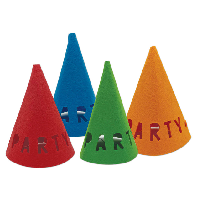 Party Essentials Wiederverwendbare Filzhüte 4St