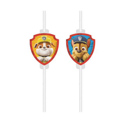Paw Patrol Rescue Heroes Fsc Medallion Papier Trinkhalme 4St