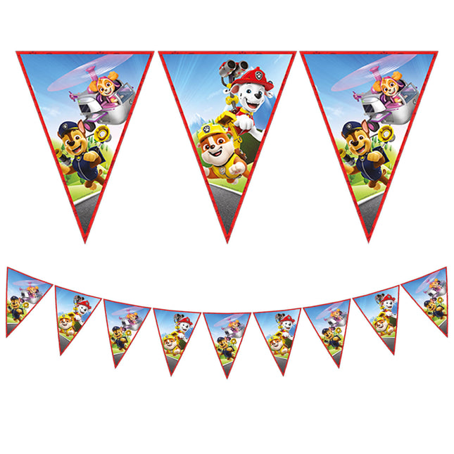 Paw Patrol Rescue Heroes Fsc Paper Triangle Flag Banner (9 Flaggen) 1St