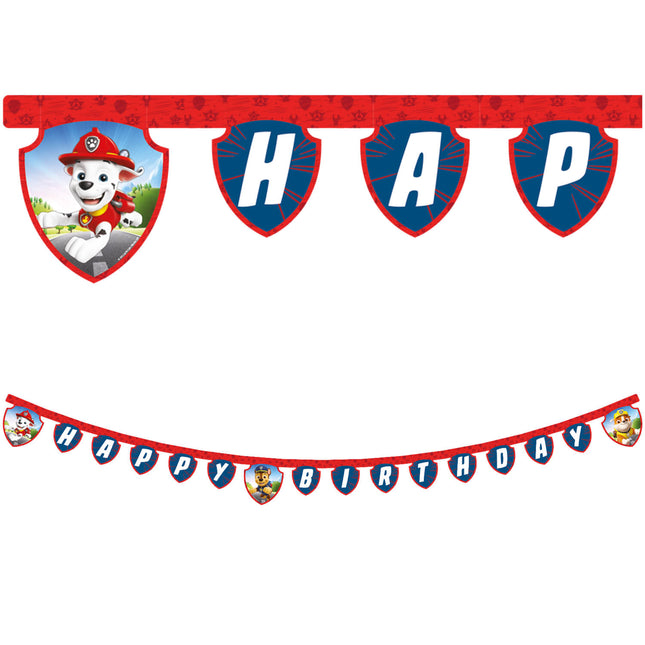 Paw Patrol Rescue Heroes Fsc "Happy Birthday" Die Cut Paper Banner 1St