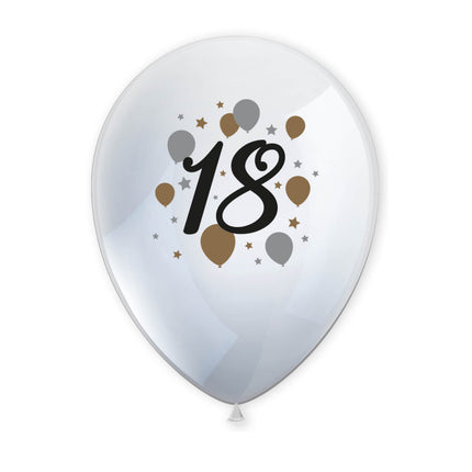Milestone Happy Birthday Bedruckte Latex Ballons"18" 6St