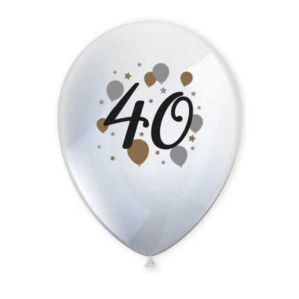 Milestone Happy Birthday Bedruckte Latex Ballons"40" 6St