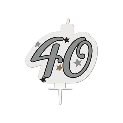 Meilenstein Happy Birthday Geburtstagskerze "40" 1St