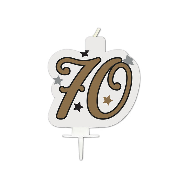 Meilenstein Happy Birthday Geburtstagskerze "70" 1St