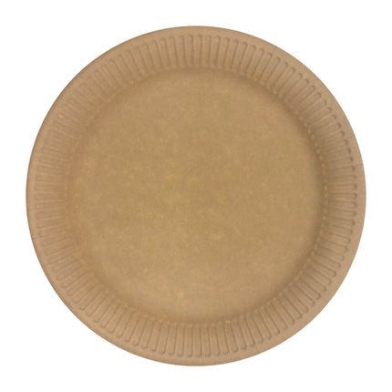 Braune Teller Kraftpapier 23cm 10Stk