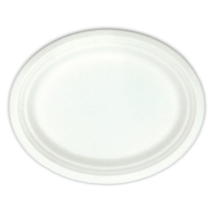 Weiße Zuckerrohr Produkte Weißes Zuckerrohr Ovale Platten 32X25.5Cm 6Sterne
