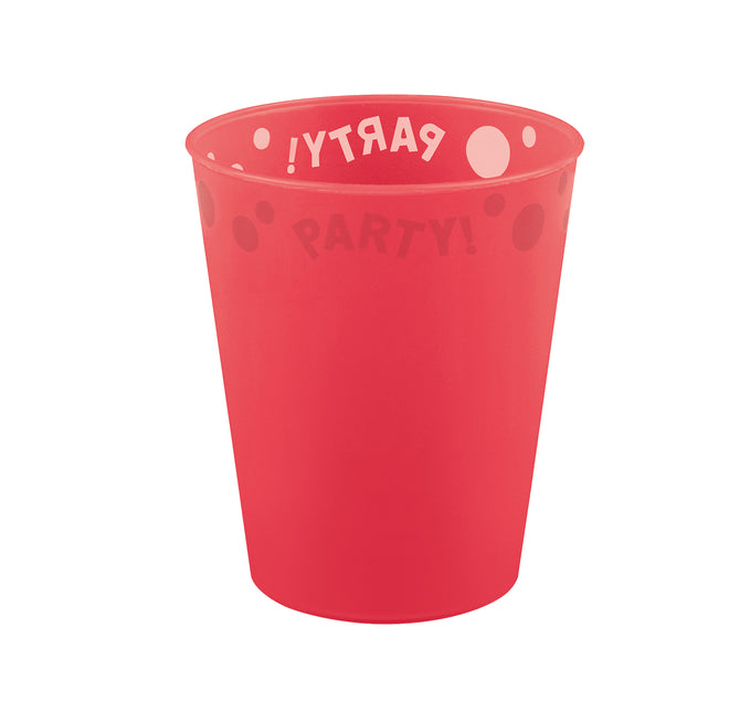 Party Wiederverwendbare halbtransparente Produkte Party Wiederverwendbare halbtransparente Tasse 250Ml Rot 1St