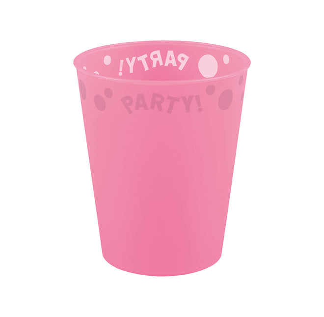 Party Wiederverwendbare halbtransparente Produkte Party Wiederverwendbare halbtransparente Tasse 250Ml Rosa 1St