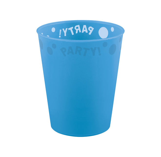 Party Wiederverwendbare halbtransparente Produkte Party Wiederverwendbare halbtransparente Tasse 250Ml Blau 1St