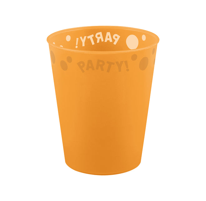 Party Wiederverwendbare halbtransparente Produkte Party Wiederverwendbare halbtransparente Tasse 250Ml Orange 1St
