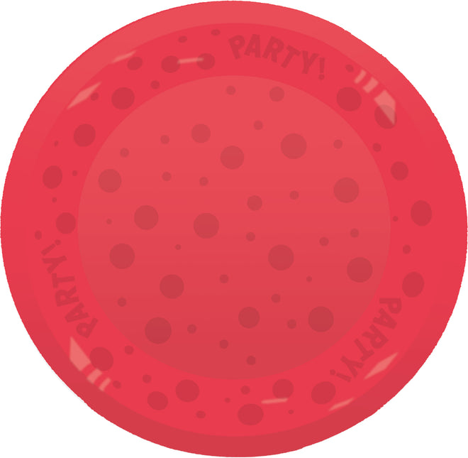 Party Wiederverwendbare halbtransparente Produkte Party Wiederverwendbare halbtransparente Teller 21Cm Rot 1St
