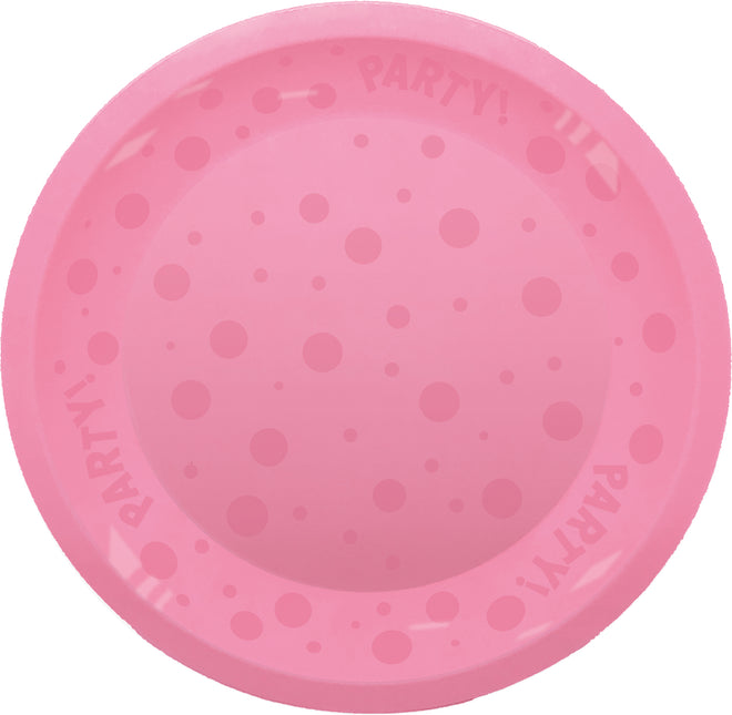 Party Wiederverwendbare halbtransparente Produkte Party Wiederverwendbarer halbtransparenter Teller 21Cm Rosa 1St