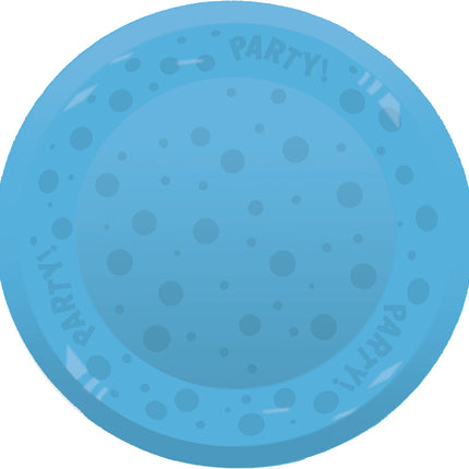 Party Teller Blau Halbtransparent 21cm