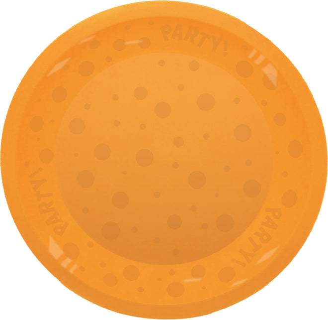 Party Wiederverwendbare halbtransparente Produkte Party Wiederverwendbare halbtransparente Teller 21Cm Orange 1St.