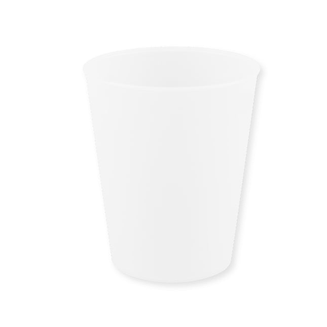 Party Wiederverwendbare Produkte Wiederverwendbare halbtransparente Tasse 250Ml Weiße Farbe 1St