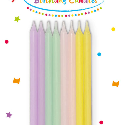 Bunte Kerzen Pastell 14,5cm 16Stk