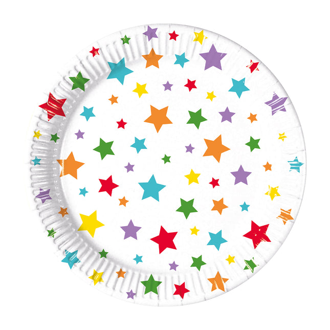 Multicolour Bright Stars Fsc Pappteller Next Generation Medium 20Cm 8St