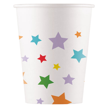 Multicolour Bright Stars Fsc Pappbecher 200Ml (Wm) 8St