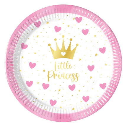 Herzteller Kleine Prinzessin 20cm 8Stück