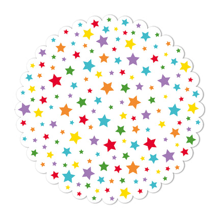 Multicolour Bright Stars Fsc Cake Base 29Cm 1St