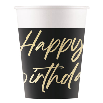 Happy Birthday Becher 200ml 8 Stück