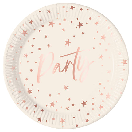 Rose Gold Party Fsc Pappteller Next Generation Groß 23Cm 8St