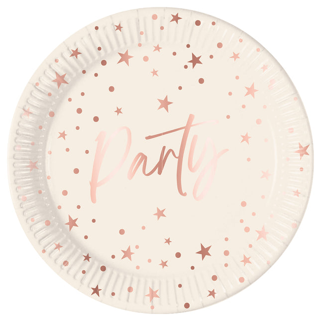 Rose Gold Party Fsc Pappteller Next Generation Groß 23Cm 8St