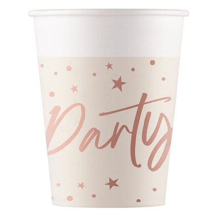 Partybecher Rose Gold 200ml 8 Stk