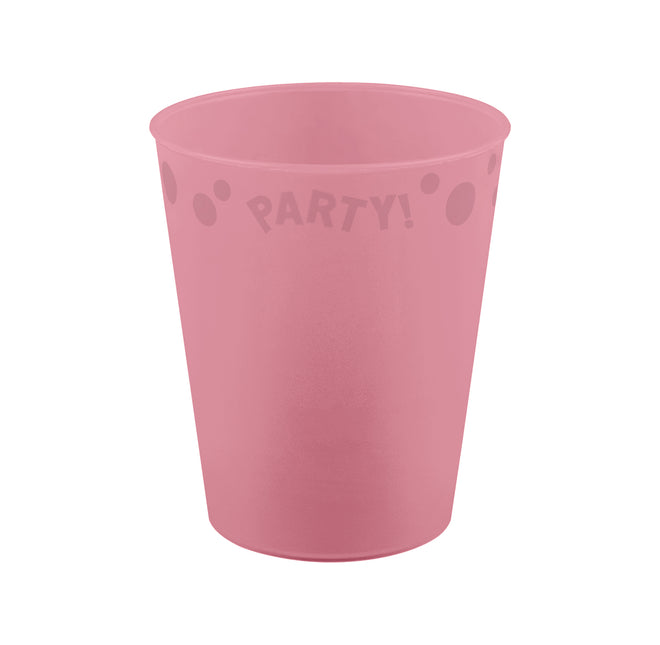 Party Reusable Pastellfarben Party Reusable Cup 250Ml Pink Pastell 1St.