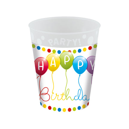 Happy Birthday Becher 250ml 4Stück