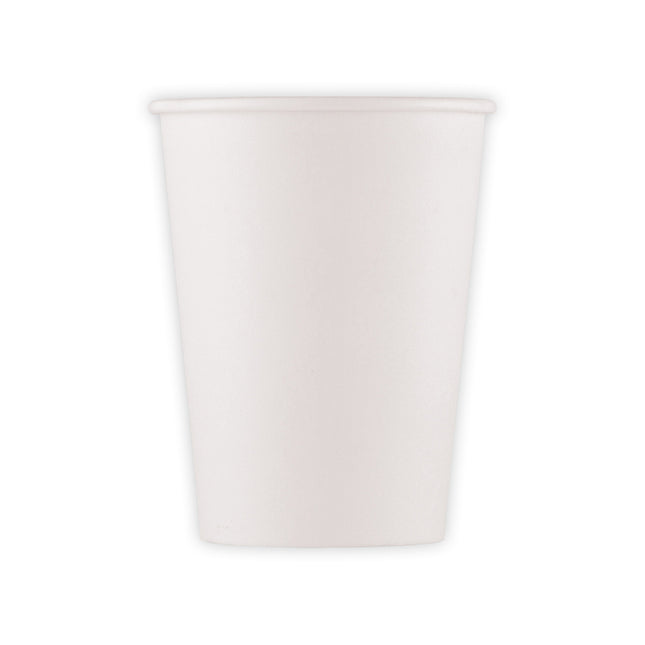 Weiße Becher Papier 200ml 10 Stk