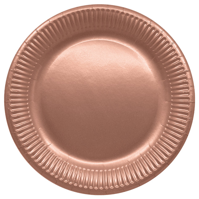 Rose Gold Fsc Pappteller Next Generation Large 23Cm Rose Gold 8St