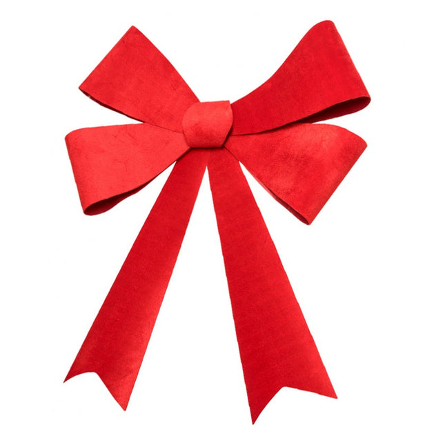 Rote Schleife Samt Groß 86cm