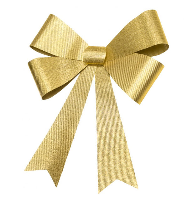 Riesige goldglänzende Schleife 71cm x 86cm