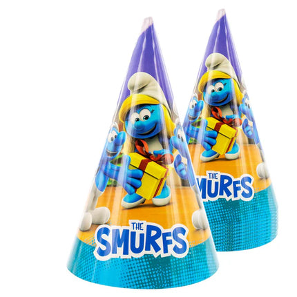 Schlümpfe-Partyhütchen, 10 Stück