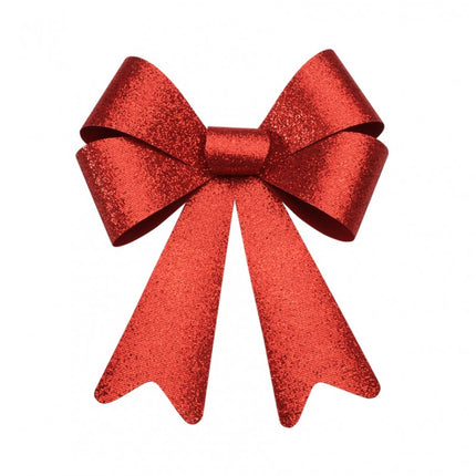 Rote Glitzerschleife 36,5CM X 50,8CM
