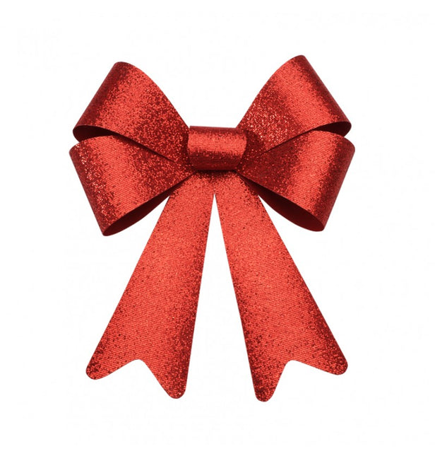Rote Glitzerschleife 36,5CM X 50,8CM
