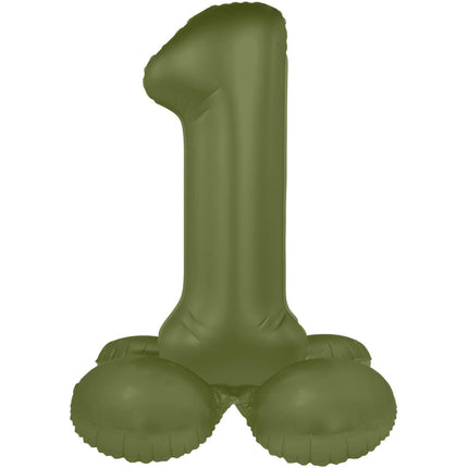 1 Jaar Cijfer Ballon Groen Mat 41cm van Folat koop je bij Partywinkel