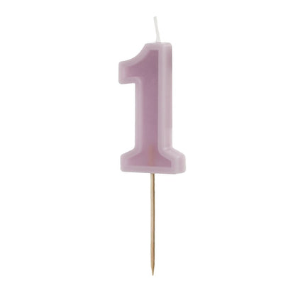1 Jaar Kaars Nude 10cm van Partydeco koop je bij Partywinkel