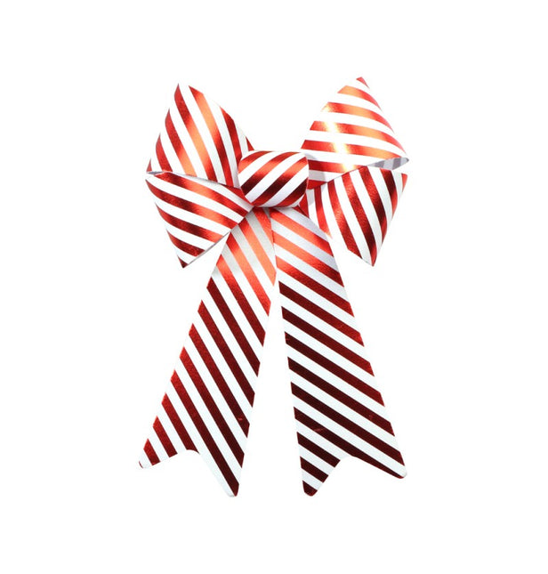 PVC-Schleife mit Bonbon-Streifen 22,9 cm x 38,1 cm
