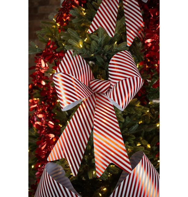 PVC-Schleife mit Bonbon-Streifen 50,8cm x 66cm