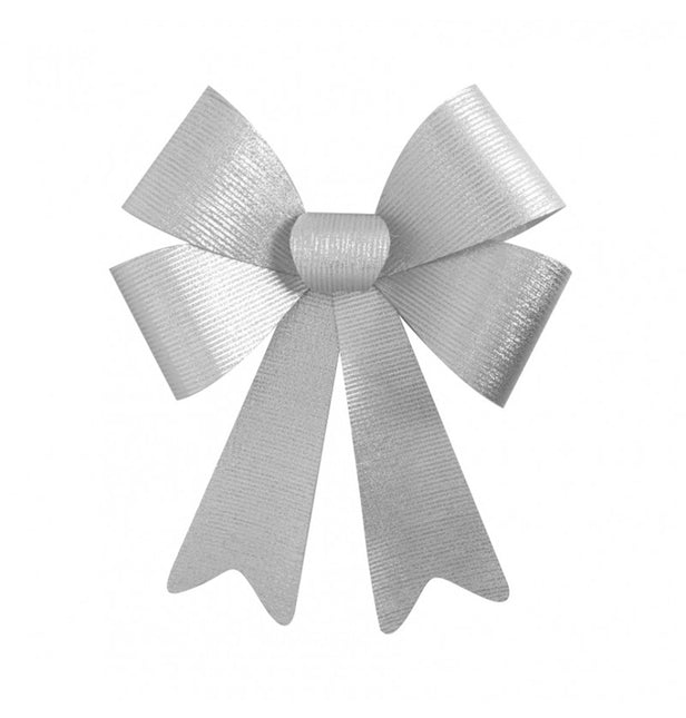 Silberne Schleife Glitzerstreifen 50cm
