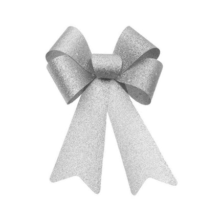 Silberne Glitzerschleife 22,9CM X 39,1CM