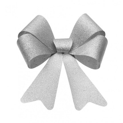 Silberne Schleife Glitzer 51cm
