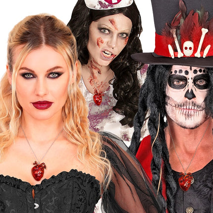 HALSKETTE HERZ HALLOWEEN