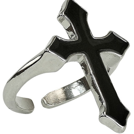 RING KREUZ SCHWARZ