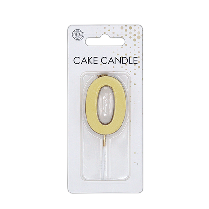 0 Kerze, Gold-Metallic, 4,5 cm